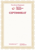 Сертификат "Студент-участник Научной школы"