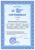 Сертификат о прохождении дистанционной стажировки в ЦДО "Эйдос"